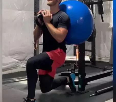Stability Ball Back Supported Split Squat Muscle & Fitness
